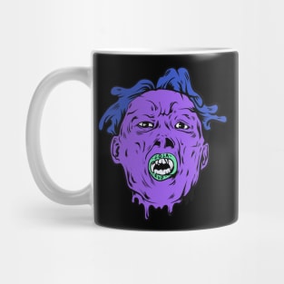Dope melting purple face man illustration Mug